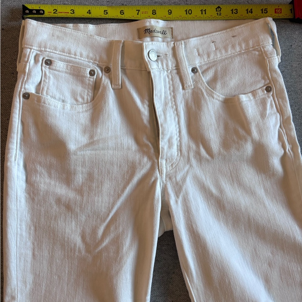 MADEWELL Kick Out Crop White Jeans, size 27, used good condition - Picture 8 of 8